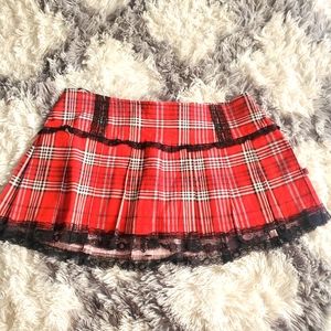 Plaid school girl skirt